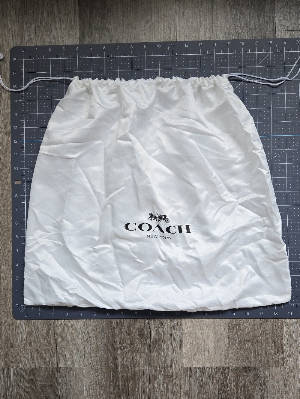 Coach Dust Bag White Drawstring Storage Bag Purse Protector Large
